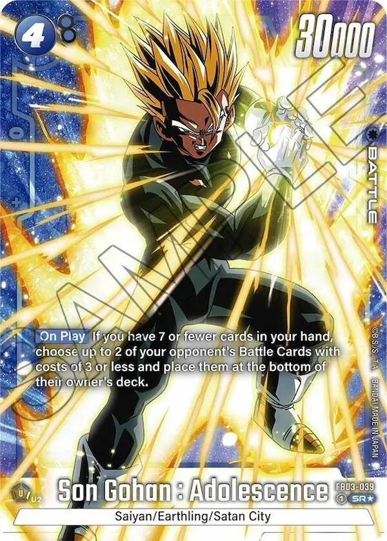 Son Gohan : Adolescence - FB03-039 (Alternate Art) #fb3-039 – Raging Roar