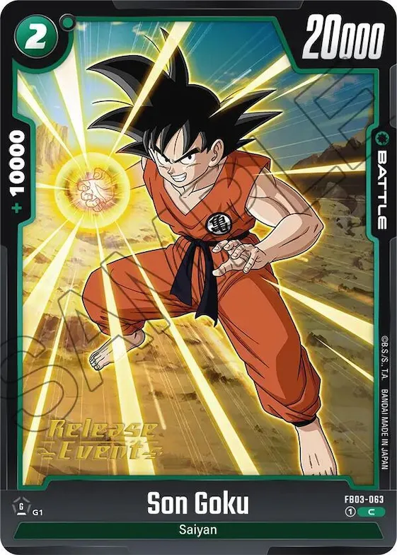 Son Goku - FB03-063 #fb3-063 – Raging Roar Release Event Cards