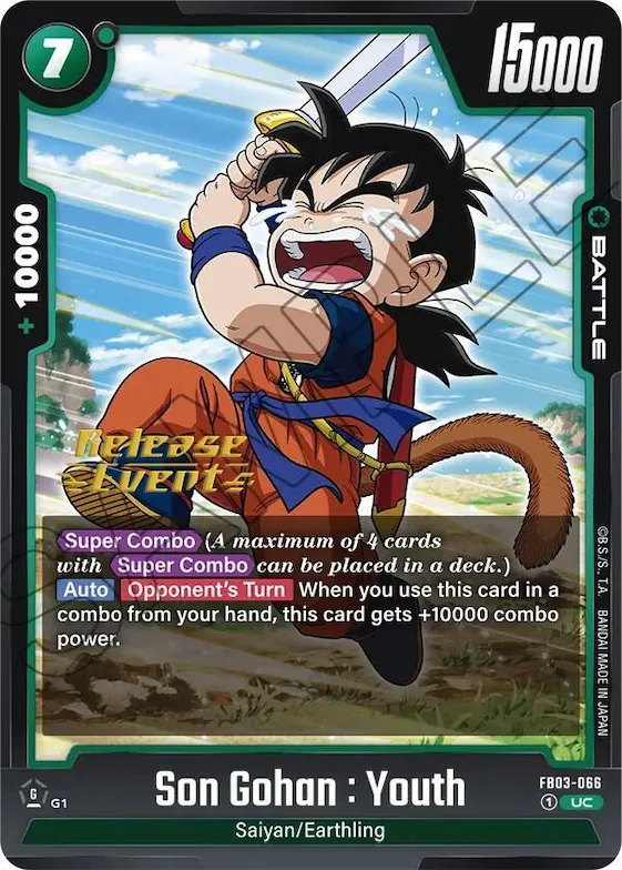 Son Gohan : Youth - FB03-066 #fb3-066 – Raging Roar Release Event Cards