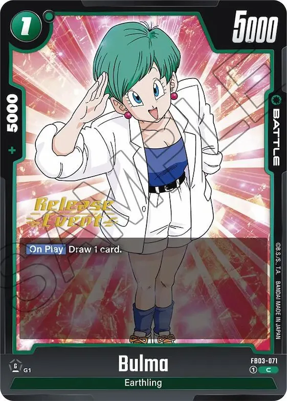 Bulma - FB03-071 #fb3-071 – Raging Roar Release Event Cards