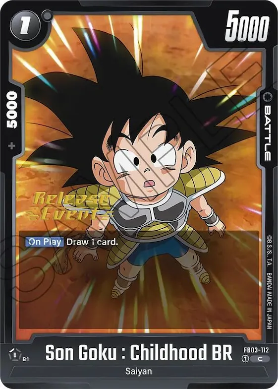 Son Goku : Childhood BR #fb3-112 – Raging Roar Release Event Cards