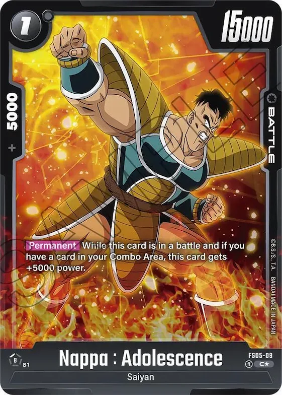 Nappa : Adolescence (Bonus Pack Alternate Art) #fs5-09 – Starter Deck 5: Bardock