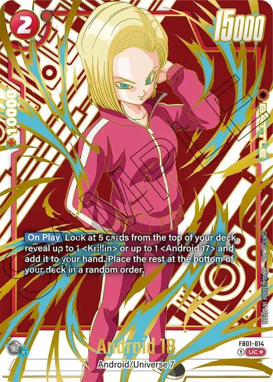 Android 18 - FB01-014 (Alternate Art) #fb1-014 – Awakened Pulse Alternate Art Reprints