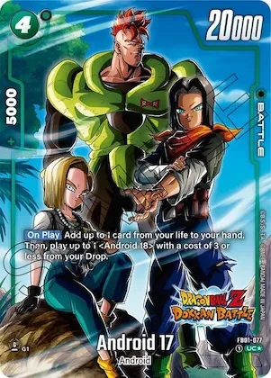 Android 17 - FB01-077 (Dragon Ball Z Dokkan Battle Alternate Art) #fb1-077 – Awakened Pulse Alternate Art Reprints