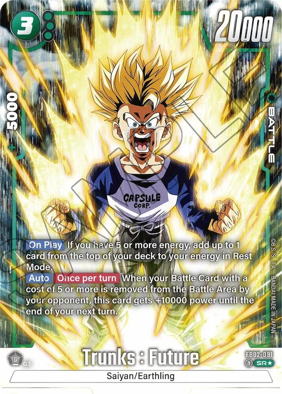 Trunks : Future - FB02-091 (Alternate Art) #fb2-091 – Blazing Aura