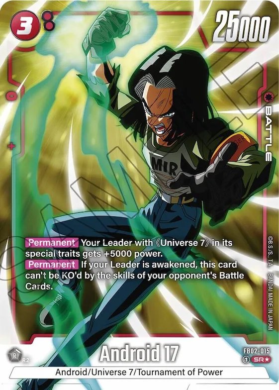 Android 17 - FB02-015 (Alternate Art) #fb2-015 – Blazing Aura