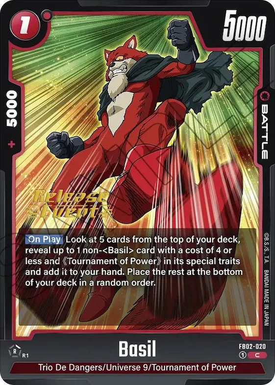 Basil #fb2-020 – Blazing Aura Release Event Cards