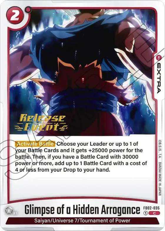 Glimpse of a Hidden Arrogance #fb2-035 – Blazing Aura Release Event Cards