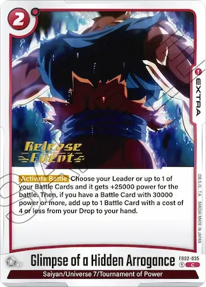 Glimpse of a Hidden Arrogance #fb2-035 – Blazing Aura Release Event Cards