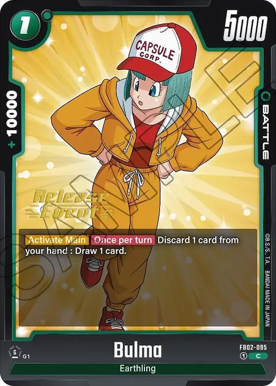 Bulma - FB02-095 #fb2-095 – Blazing Aura Release Event Cards