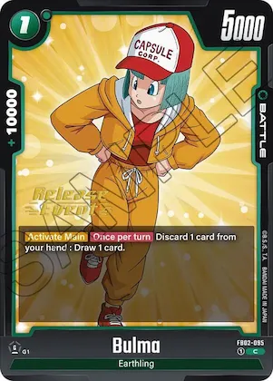 Bulma - FB02-095 #fb2-095 – Blazing Aura Release Event Cards