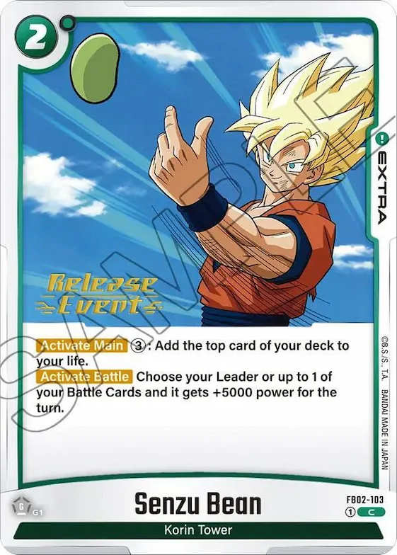 Senzu Bean #fb2-103 – Blazing Aura Release Event Cards