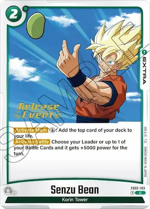 Senzu Bean #fb2-103 – Blazing Aura Release Event Cards