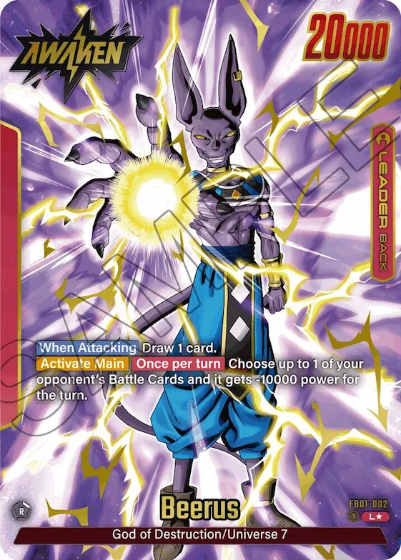 Beerus - FB01-002 (Alternate Art) #fb1-002 – Awakened Pulse