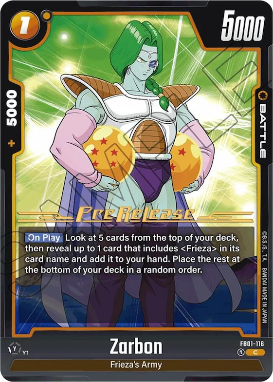 Zarbon #fb1-116 – Awakened Pulse Pre-Release Cards