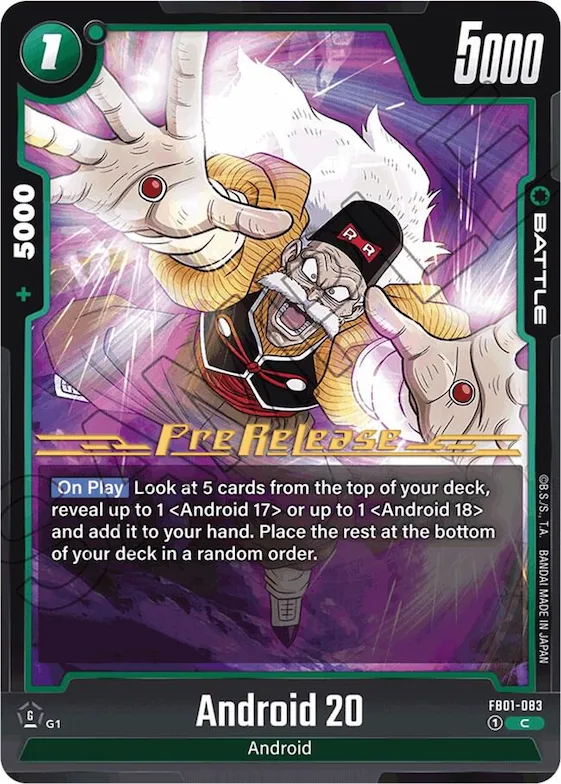 Android 20 - FB01-083 #fb1-083 – Awakened Pulse Pre-Release Cards