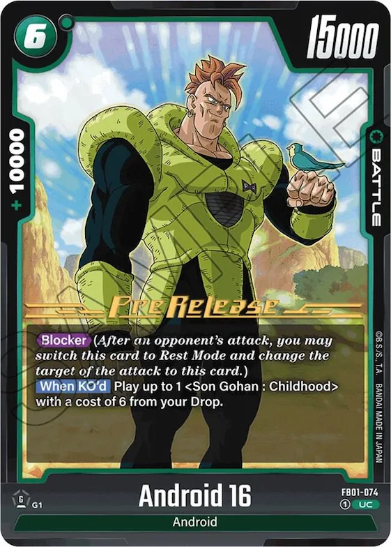 Android 16 - FB01-074 #fb1-074 – Awakened Pulse Pre-Release Cards