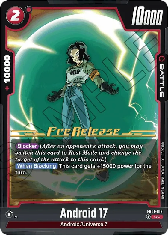 Android 17 - FB01-013 #fb1-013 – Awakened Pulse Pre-Release Cards