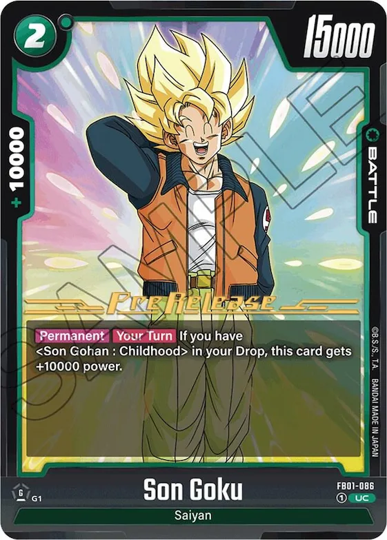 Son Goku - FB01-086 #fb1-086 – Awakened Pulse Pre-Release Cards
