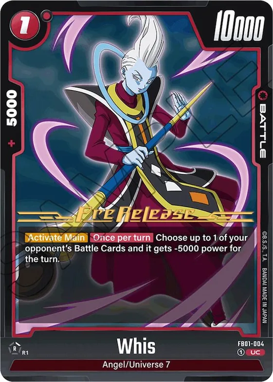 Whis #fb1-004 – Awakened Pulse Pre-Release Cards