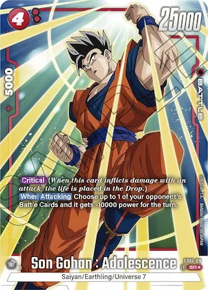 Son Gohan : Adolescence (Bonus Pack Alternate Art) #fs1-09 – Starter Deck 1: Son Goku