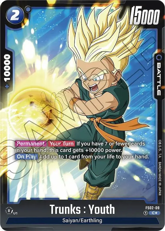 Trunks : Youth - FS02-09 (Bonus Pack Alternate Art) #fs2-09 – Starter Deck 2: Vegeta