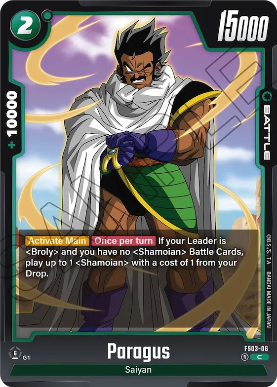 Paragus - FS03-06 #fs3-06 – Starter Deck 3: Broly