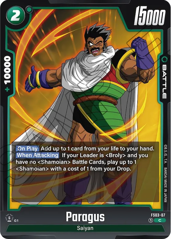 Paragus - FS03-07 #fs3-07 – Starter Deck 3: Broly