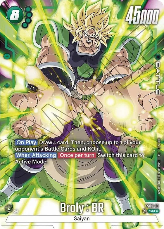 Broly : BR (Bonus Pack Alternate Art) #fs3-10 – Starter Deck 3: Broly