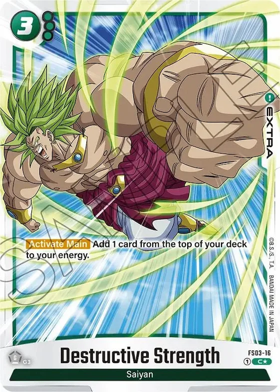 Destructive Strength (Bonus Pack Alternate Art) #fs3-16 – Starter Deck 3: Broly
