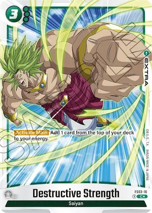 Destructive Strength (Bonus Pack Alternate Art) #fs3-16 – Starter Deck 3: Broly