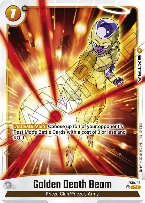 Golden Death Beam (Bonus Pack Alternate Art) #fs4-15 – Starter Deck 4: Frieza