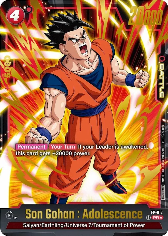 Son Gohan : Adolescence - FP-013 (Gold) #fp-013 – Fusion World Promotion Cards and Packs