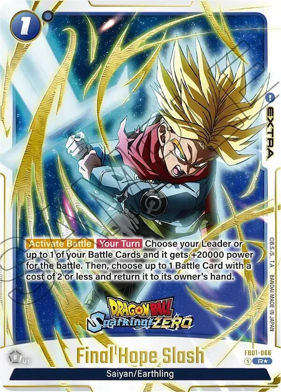 Final Hope Slash (Dragon Ball Sparking! ZERO) #fb1-066 – Fusion World Promotion Cards and Packs