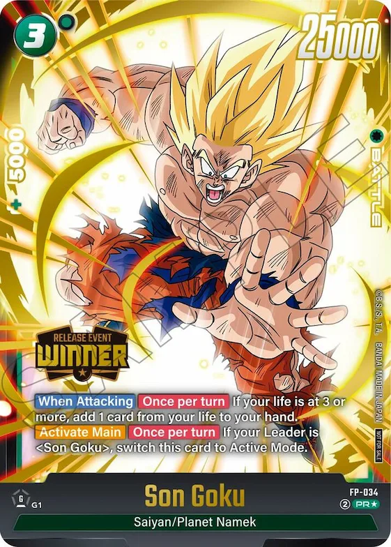Son Goku - FP-034 (Release Event Winner) #fp-034 – Fusion World Promotion Cards and Packs