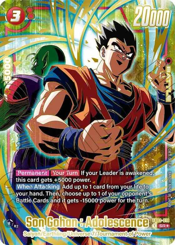 Son Gohan : Adolescence (1st Anniversary Set) #fb2-018 – Fusion World Promotion Cards and Packs