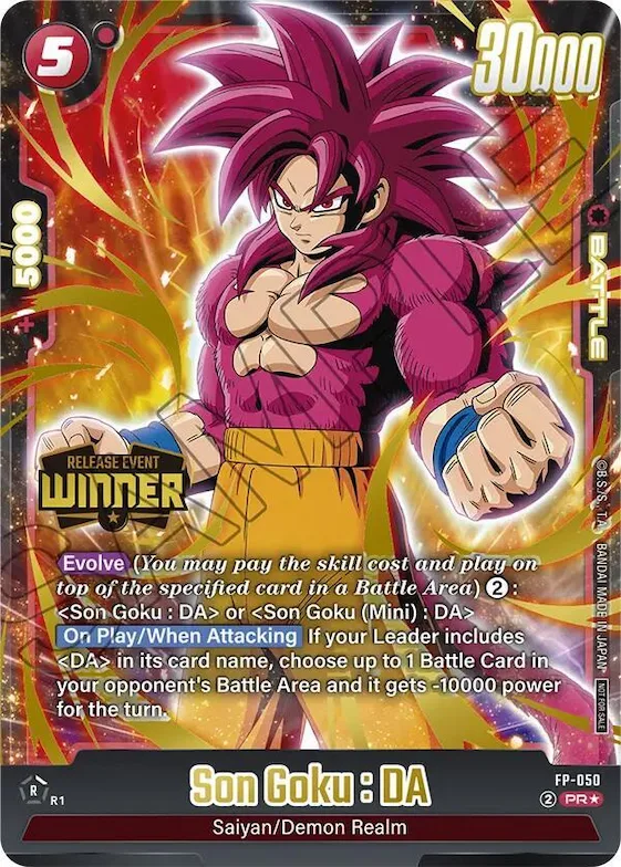 Son Goku : DA - FP-050 (Release Event Winner) #fp-050 – Fusion World Promotion Cards and Packs