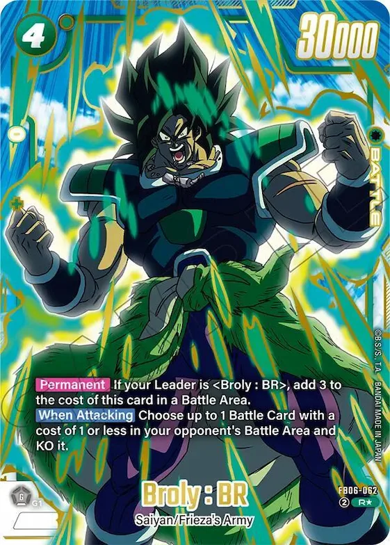 Broly : BR - FB06-062 (Gold) #fb6-062 – Fusion World Promotion Cards and Packs