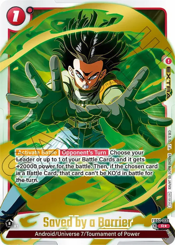 Saved by a Barrier - FB02-033 (Championship Pack 01) (Gold) #fb2-033 – Tournament and Championship Promos