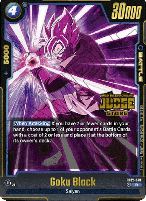 Goku Black - FB02-040 (Judge Pack (Store Judge) 02) #fb2-040 – Tournament and Championship Promos