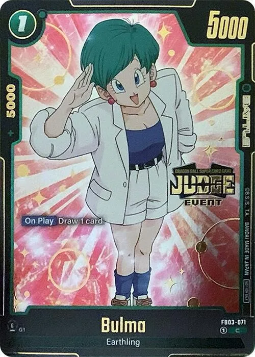 Bulma - FB03-071 (Judge Pack (Event Judge) 02) #fb3-071 – Tournament and Championship Promos