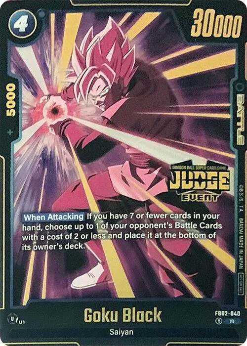 Goku Black - FB02-040 (Judge Pack (Event Judge) 02) #fb2-040 – Tournament and Championship Promos