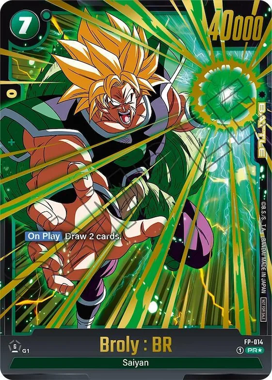 Broly : BR - FP-014 (Selection Pack 01) #fp-014 – Tournament and Championship Promos