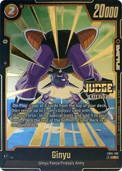 Ginyu - FB01-108 (Judge Pack (Event Judge) 01) #fb1-108 – Tournament and Championship Promos