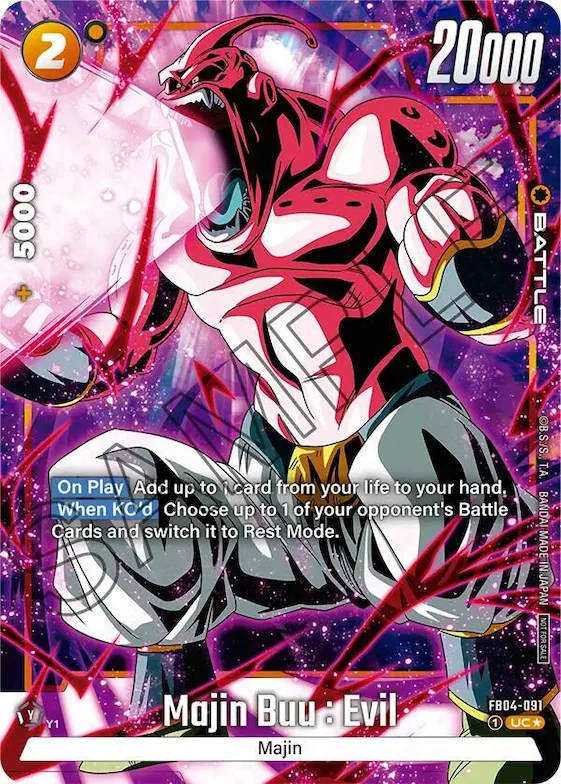 Majin Buu : Evil - FB04-091 (Tournament Pack -Winner- 05) #fb4-091 – Tournament and Championship Promos