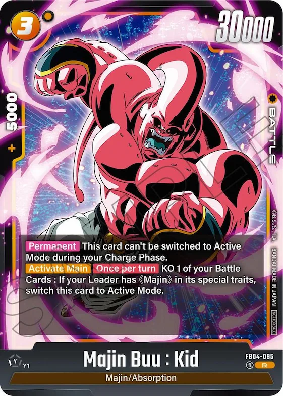 Majin Buu : Kid (Limited Pack 01) #fb4-095 – Tournament and Championship Promos