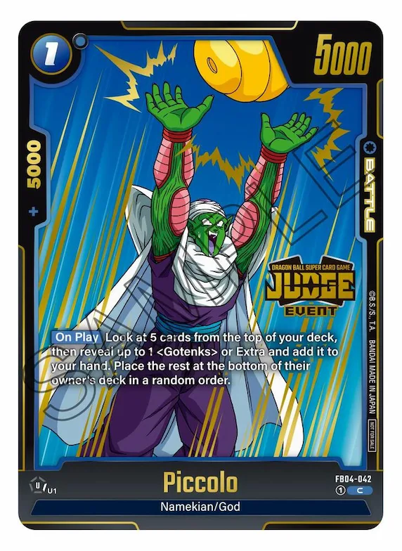 Piccolo (Judge Pack (Event Judge) 03) #fb4-042 – Tournament and Championship Promos