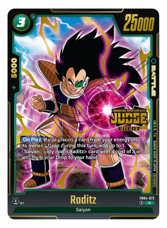 Raditz (Judge Pack (Event Judge) 03) #fb4-072 – Tournament and Championship Promos