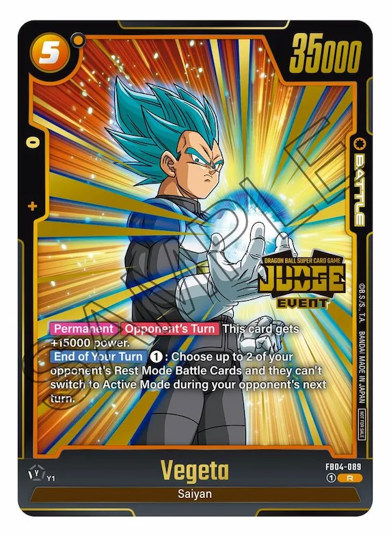 Vegeta (Judge Pack (Event Judge) 03) #fb4-089 – Tournament and Championship Promos