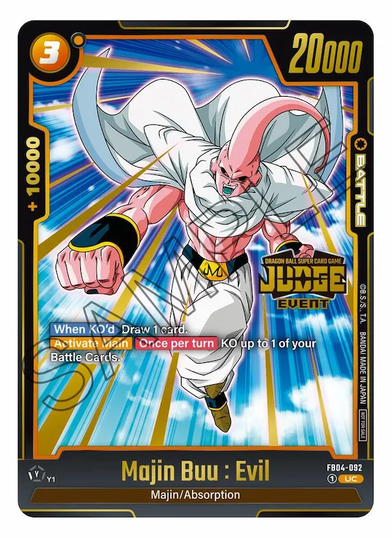 Majin Buu : Evil (Judge Pack (Event Judge) 03) #fb4-092 – Tournament and Championship Promos